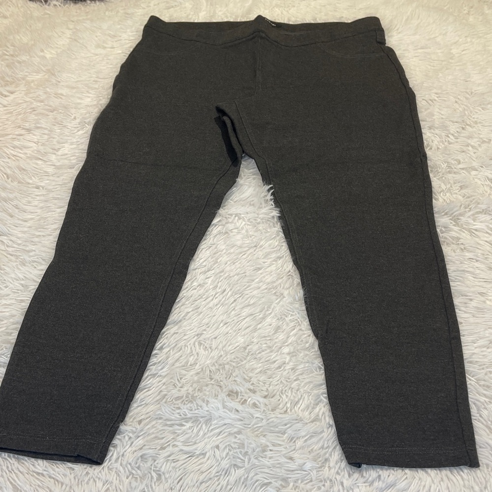 Zac & Rachel Charcoal PULL ON PANTS WOMENS SIZE XL NO FRONT POCKETS